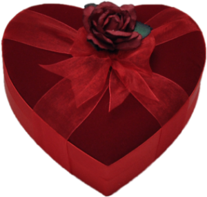 a box of valentine chocolates